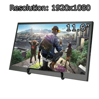 11.6 Palcový HD 1920*1080 Prenosný HD IPS LCD Displej s rozlíšením 1080P Herný Počítač, Monitor Pre PS3/PS4/Switch/Raspberry PI