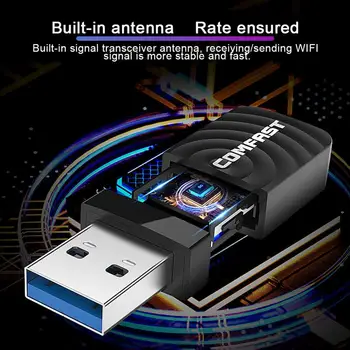 2.4 G/5G Dual Frequency 1300M Gigabit USB Mini Prenosné Neobmedzený Prijímač CF-812AC USB WiFi Adaptér Pre PC/Desktop/Laptop/