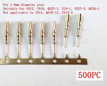 500PC 1.0 ženská koncovka samica pin IN12 zásuvky IN18 QS30-1 QS27-1 YS27-3