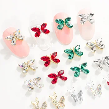 50pcs Kawaii Nechtov Charms Crystal Motýľ Veľkoobchod, 11x8mm Farebný Motýľ DIY Manikúra Šperky, potreby a Dekorácie