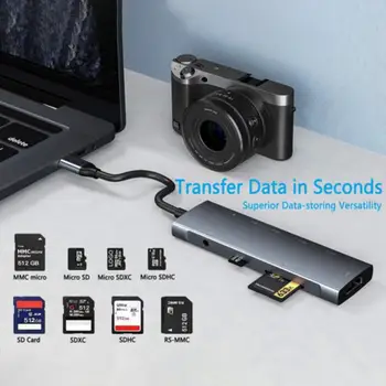 9 V 1 Typ C HUB Dokovacej Stanice, USB, C ROZBOČOVAČ HDMI kompatibilné s USB 3.0 Adapter PD SD Kariet Audio Port Pre MacBook