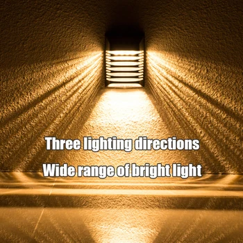 LED Solárne Nástenné Osvetlenie Vonkajšie Solárna Lampa Napájaná Slnečným svetlom Ulici LightAmbient Krajiny Dekorácie Nepremokavé Záhradné Svetlo
