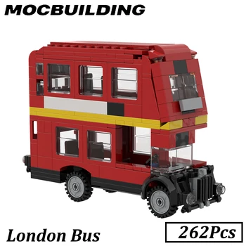 Mestskej Autobusovej dopravy v Londýne Dopravného prostriedku MOC stavebným Model DIY Vzdelávania Tehla detské Hračky Darček
