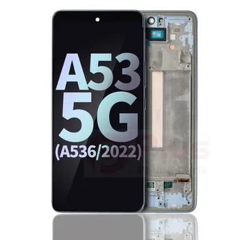 OLED Displej S montážou Rámu Náhradná Pre Samsung Galaxy A53 5G (A536/2022) (Service Pack) (Modrá)