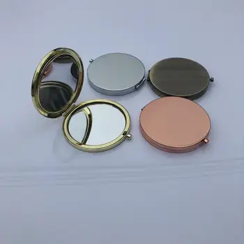 Retro Kolo Matný Vrecku Make-Up Zrkadlo Prenosný Obojstranný Skladací Zväčšovacie Sklo Kolo Mini Prenosné Skladacie Matný Povrch Zrkadlá