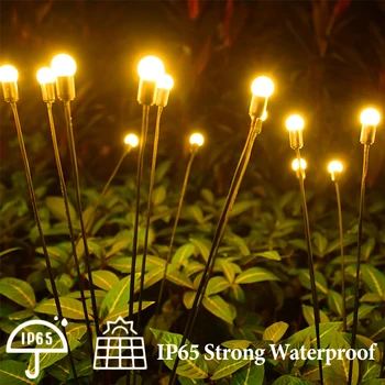 Solárne Firefly LED Osvetlenie 6/8/10Led Outdoor IP65 Vodeodolný Záhrade Trávnik Svetlo Kymácející Lampa Slnečným svetlom Poháňané Krajiny Dekor Lampy