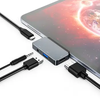 USB C ROZBOČOVAČ pre Microsoft Surface Go/Go2/Go3 USB 3.0 na RJ45 3,5 mm Audio Dock Adaptér Multi USB Hub Ethernet USB3.0 Splitter
