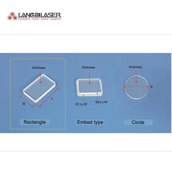 Veľkosť 17*15*3 mm Laser Chrániť Okno Pre Cosmetical Diódy Laserové epilácia Laserom Zásobníka