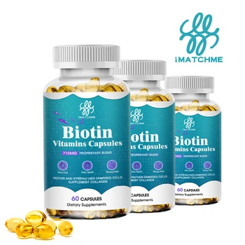 Vitamíny Biotín Kapsule Podporu Skin & Spoločné & Vlasy & Nechty Zdravie Anti-aging Výživové Doplnky Pre Ženy Beauty Vyzerá