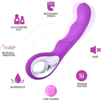 Ženské Multi-speed G-Spot Vibrátor USB Nabíjanie Výkonné Vibračné Dildo pre Ženy Silikónové Masáž Klitorisu sexuálnu Hračku Produkty