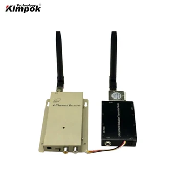 1.2 Ghz FPV Video Vysielač 5W Hučí Bezdrôtové pripojenie AV Odosielateľovi 4 Kanály UAV Vysielač a Prijímač