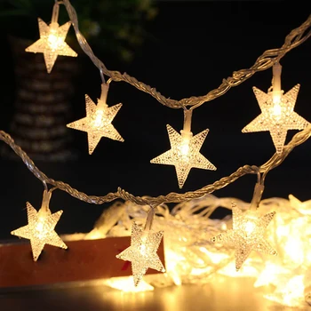 1,5 m/3m/6m/10m LED Star String Svetlá na Vianočné Girlandy Batérie USB Powered Svadobné Party Opony String Víla, Svietidlá Pre Domácnosti
