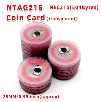 10/50PCS NTAG 215 NFC Mince, Karty, Transparentné 215 Značky Karty Kompatibilné s Tagmo Amiibo NFC Mobilných Telefónov a Zariadení