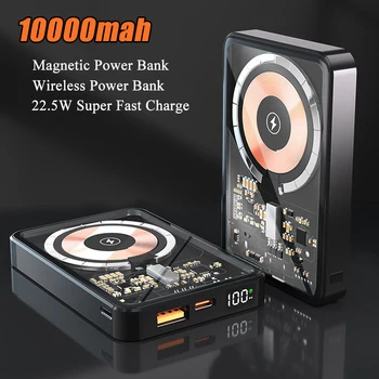 10000mAh Magnetické Power Banky, Rýchle Nabíjanie pre iPhone 14 13 12 Pro Xiao Huawei 22.5 W Rýchle Nabíjanie Prenosné Nabíjačky Powerbank