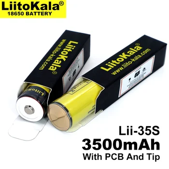 10PCS LiitoKala Lii-35S 18650 Batéria 3,7 V Lítium-ion 3500mAh Lítiové Batérie, Vhodný pre Baterku PCB Ochrany