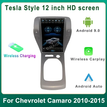 12 palcový Android 9 Tesla Štýl Obrazovky Pre Chevrolet Camaro na roky 2010 - 2015 Auto, Auto Rádio Multimediálny Prehrávač Videa