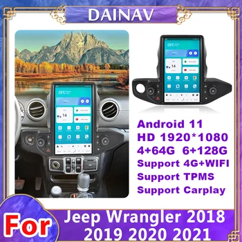 13.6 Palcový Android11 Auto, Auto radio Na Jeep Wrangler 2018-2021 Autoradio Stereo Prehrávač, GPS Navigáciu Carplay OBD Č. CD Prehrávač