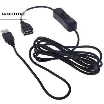1Pc USB Predlžovací Kábel S vypínačom USB Mužov a Žien Black USB Predlžovací Kábel 2 M Dlhý Napájací Kábel