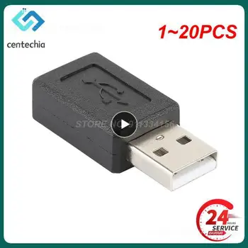 1~20PCS Veľkoobchod New Black USB 2.0 mužské a ženské na Mini USB B 5-pin Female Konektor Kábel, Adaptér Konektor Najlepšie Ceny