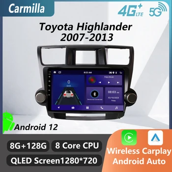2 Din Android autorádia pre Toyota Highlander na roky 2007-2013 10.1