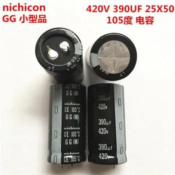 2 KS/10PCS 390uf 420v Nichicon GG 25x50mm 420V390uF modul Snap-in PSU Kondenzátor