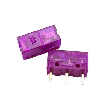2 ks fialová Fialová Dot Mikro Spínač, 3 Pin 0.7 N 150M Microswitch Micro Prepne na Hernej Myši Drop Shipping