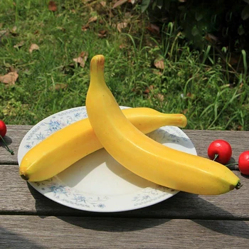 2 ks Umelých Banán Dekoratívne Plastové Falošné Ovocie Banány Simulovať Banán Model Strany Domácej Ploche Fotografie Prívesok Dekor