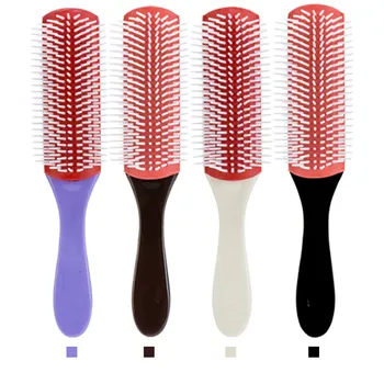 20.5 cm Dĺžka Anti-static 9 Riadkov Vlasov Kefa Remeselníci Hairbrush Kadernícke Pokožku hlavy Masér Vlasy Hrebeňom Styling Nástroje Zdravia