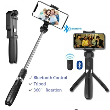 2022 Nové Bluetooth Statív Selfie Stick Stange Stativ Monopod Teleskop Selfiestick Šikovný Smartphone