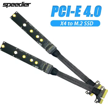 2023 NOVÉ PCIE 4.0 X4 Na SSD NVMe M2 Kábel Adaptéra Vysoká Rýchlosť PCI-E 4X Do 22110 M. 2 NVME SSD GEN4 Stúpačky Kompatibilné PCI-E 3.0
