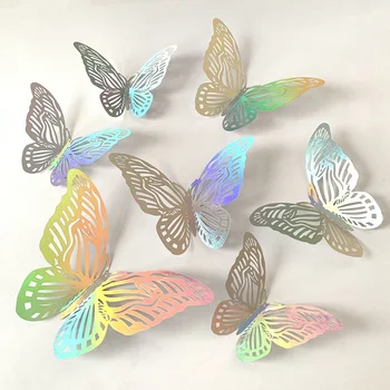 24PCS 3D Butterfly Stenu, Nálepky na Výročie Svadby Baby Sprcha Narodeninovej Party Dekorácie pre Deti, Chlapec a Dievča, Home DIY Dekor