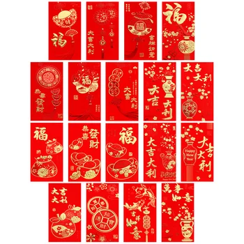 36 Ks Nový Rok Červené Obálky Obálky Šťastie, Peniaze Taška Vrecku Čínsky 2023 Cartoon Šťastie Roku Králik