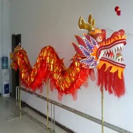 4m Golden Dragon Tanečný Kostým veľkosť 5 pre 4 Hráčov, Deti, Študentov Školy Halloween Party Vianočné Prehliadky Ľudových Fáze Čína