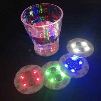 5/10PCS Led Fľaša Nálepky Svetlo s batériový Farba Mení Drink Cup Base Dráha Svetla pre Bar KTV Klub Party Decor
