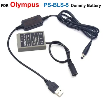 5V USB Napájací Kábel+PS-BLS-5 BLS-5 Falošné Batérie Olympus PEN E-PL2 E-PL7 E-PL5 E-PM2 Stylus 1 1s OM-D E-M10 Mark II III