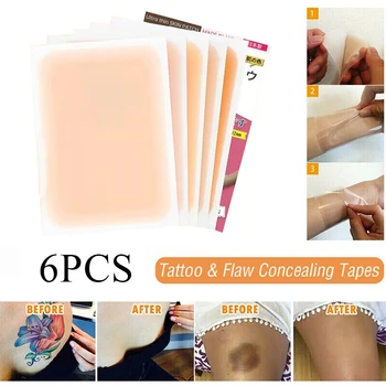 6PCS Nové Jazvy Korektor Nálepky Chyba Birthmark Zamlčať Farbu Pleti Tetovanie zakryť Nepremokavé Koži-Priateľský Dočasné Nálepky