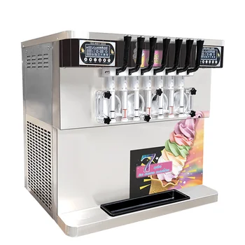 7 Príchutiach Obchodné Ice Cream Stroj Na Výrobu Automatické Soft Slúžiť Ice Cream Tvorcovia Gelato Stroj