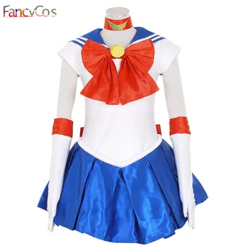 Anime Tsukino Usagi Cosplay Princezná Šaty Školskú Uniformu pre Dospelých Cosplay Kostým Zákazku Halloween Kostýmy pre Deti