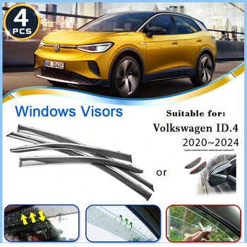 Auto Okno Clonu Pre Volkswagen VW ID4 ID.4 ID 4 2020 2021 2022 2023 2024 Rainproof Clonu Deflektor Windshields Auto Príslušenstvo