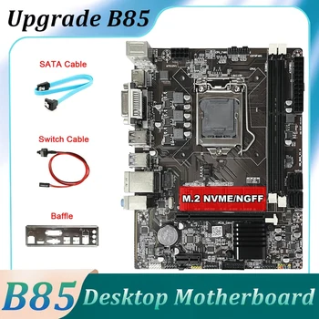 B85 Ploche Dosky+SATA Kábel+Switch Kábel+Ozvučnice LGA1150 DDR3 HD Pre 4. I5 I7 I3 1150 CPU HNB85
