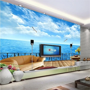 beibehang Stredozemnom mori zobraziť trojrozmerný tapety spálňa obývacia miestnosť TV stenu, tapetu pozadia TV abstraktných de parede