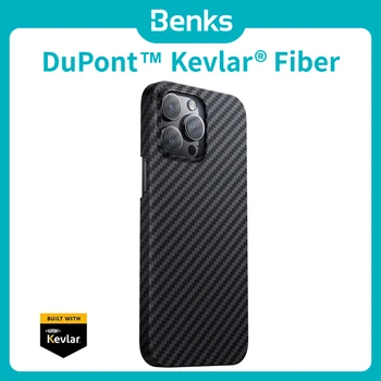 Benks DuPont™ Kevlar® Fiber Magnetické puzdro Pre iPhone 14 Dec 14 Pro Max Ultra-tenké Anti-Odtlačkov prstov Telefón Prípade MagSafe Kompatibilné