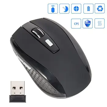 Bezdrôtová Myš 2.4 G Prenosný Wireless Mouse Cordless Optical Scroll Mouse pre PC, Notebook, d25