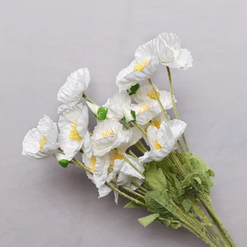 Biele Umelé Kvety, Kytice Ruže Falošné Kvet pre Vnútorné Domova Garden Party Svadobné Dekorácie Vonkajšie Váza Príslušenstvo