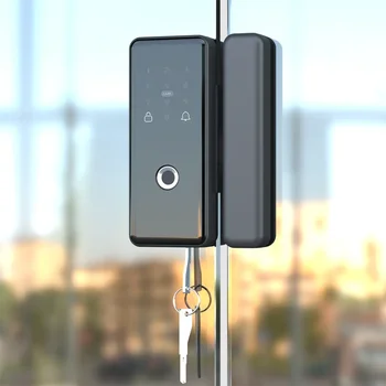 Biometrický snímač Odtlačkov Inteligentný Elektronický Zámok Voliteľné Wifi Most Posuvné Dvere Zámok Pre Sklenené alebo Drevené Dvere Tuya Bluetooth Zámok