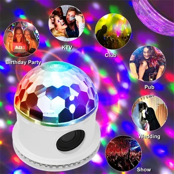 Bluetooth LED Fáze Svetlá E27 Magic Ball DJ Lampy RGB Dekorácie Žiarovka Disco Svetlo Projektora Na Vianočný Darček Strany Osvetlenie