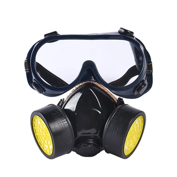 BXA Prachotesný Plynová Maska, Polovicu Tváre Masku Bezpečnosti Organické Chemické Anti Prachové Filtre s PC Okuliare PM2.5 Dýchanie Respirátor, Maska