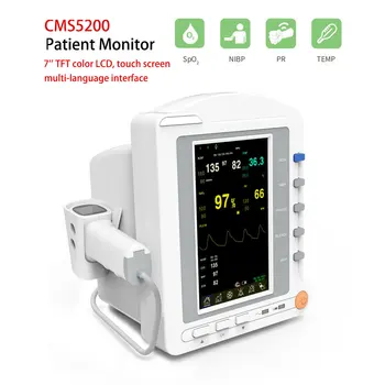 Contec CMS5200 Pacienta Monitorovať NIBP SPO2 TEMP Monitor 3 parametre Dotykový Displej s Infračervený Teplomer Dôležité Znamenie Monitorovanie