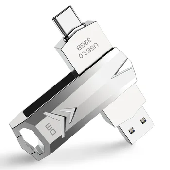 D098 USB3.0&Type-C Flash vysokorýchlostné kl ' úč 64GB/128GB/256 GB/512 gb diskom Duálny Kovové Rozhranie Pamäte USB TYP-C Hub
