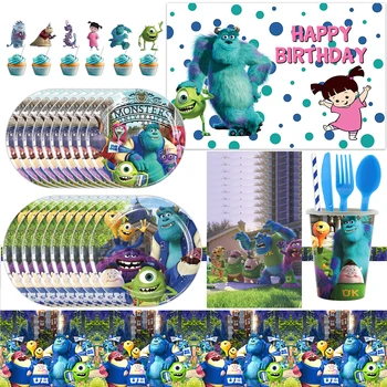 Disney Monsters University Tému, Narodeniny, Party Dekorácie Dodávky Príbory Vyhovovali Balón Pozadie Dievča, Chlapec, Chlapec Darček
